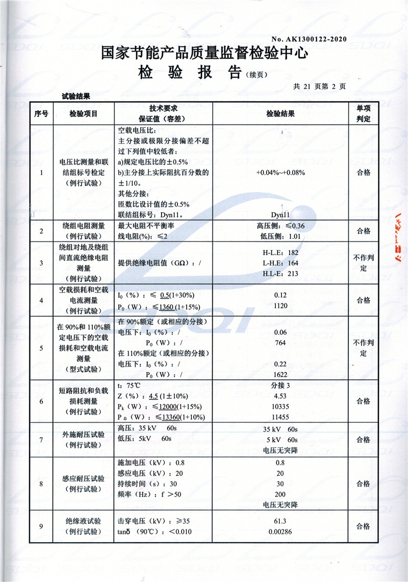 高低压试验报告-S11-1250桃江桃江桃江油浸式变压器-2.jpg